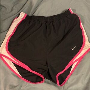 Nike Women's Black Shorts with Pink Trim XS